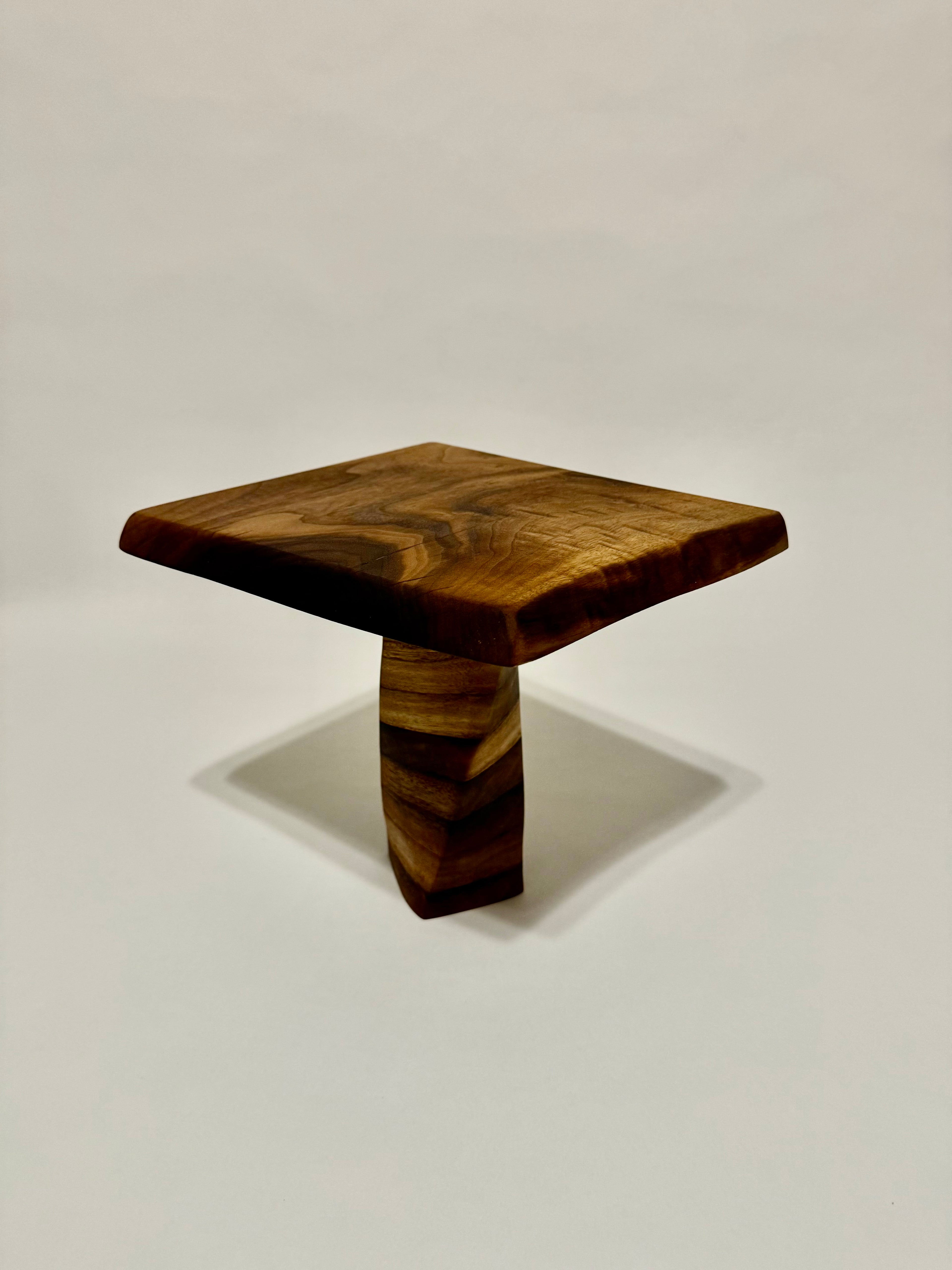 Walnut Pedestal Centerpiece